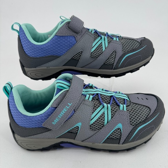 Merrel WOMENS Gray Green Purple Leather Lace Up Hiking Shoes Sneakers SIZE 7 - Picture 10 of 15